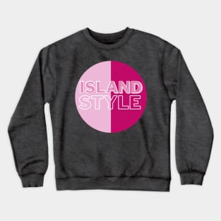 island style hawaii pink magenta tricolor circle Crewneck Sweatshirt